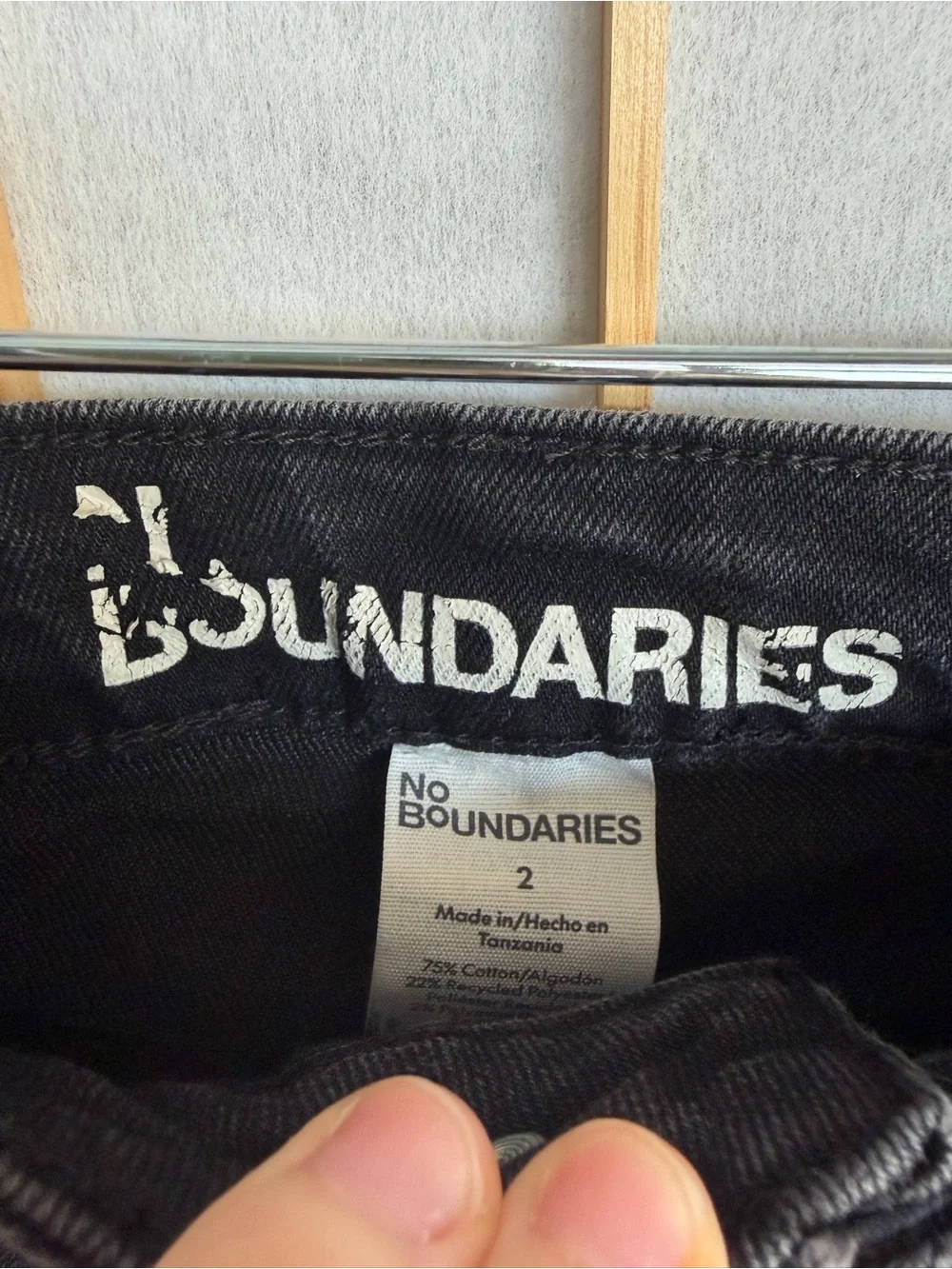 No Boundaries Black High-Rise Denim Shorts